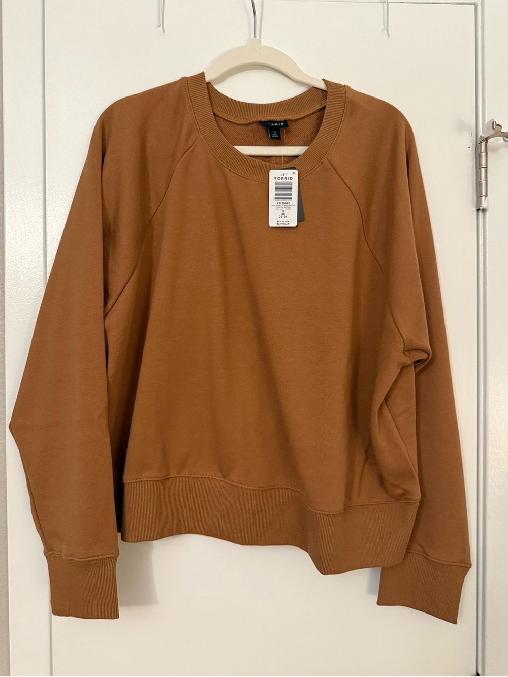 Torrid Women's Crewneck Cropped Sweatshirt - Rust Brown in various sizes